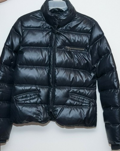 LUCKY BRAND WOMEN'S SHINY DOWN PUFFER WINTER JACKET COAT NAVY SZ S $199 | eBay