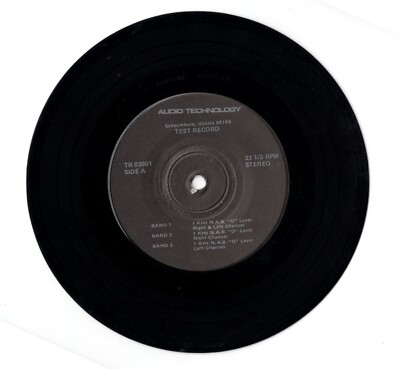 Audio technology test record 33 rpm 7 