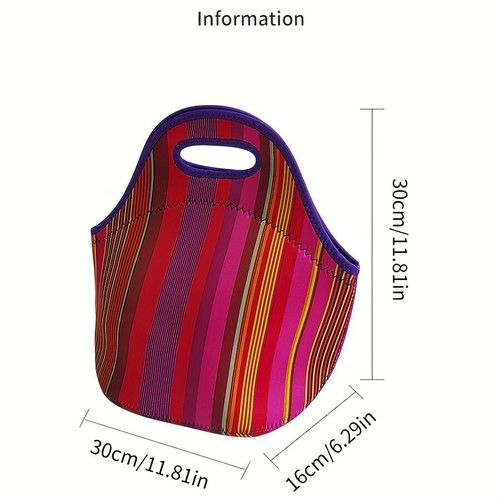 Neoprene Lunch Tote, Insulated Picnic Lunch Bag, Waterproof, Machine Washable - Picture 7 of 20