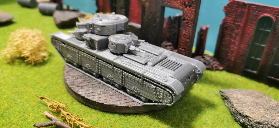 T-35 Pesante Carro Armato Sovietico Russia Non Verniciato Modello 3D 1:87 1:72 - Immagine 2 di 4
