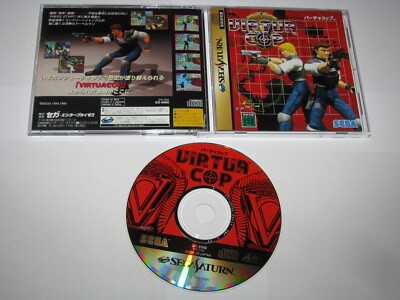 Jeu Virtua Cop - Version Japonaise Pour Sega Saturn - Jeu De Tir Light Gun - Bon état