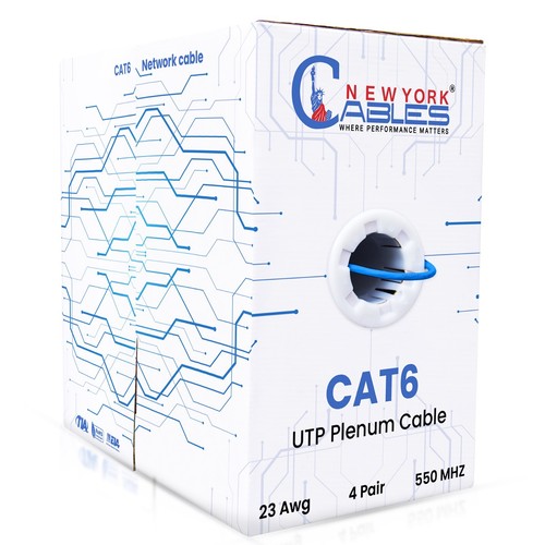 Cat6 Plenum / Riser 1000ft Cable CMP | Ethernet Internet Wire | 23AWG ...