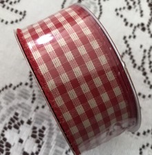 Christmas/Holiday Ribbon 1.5 X 30 Ft Country RED CHECK New