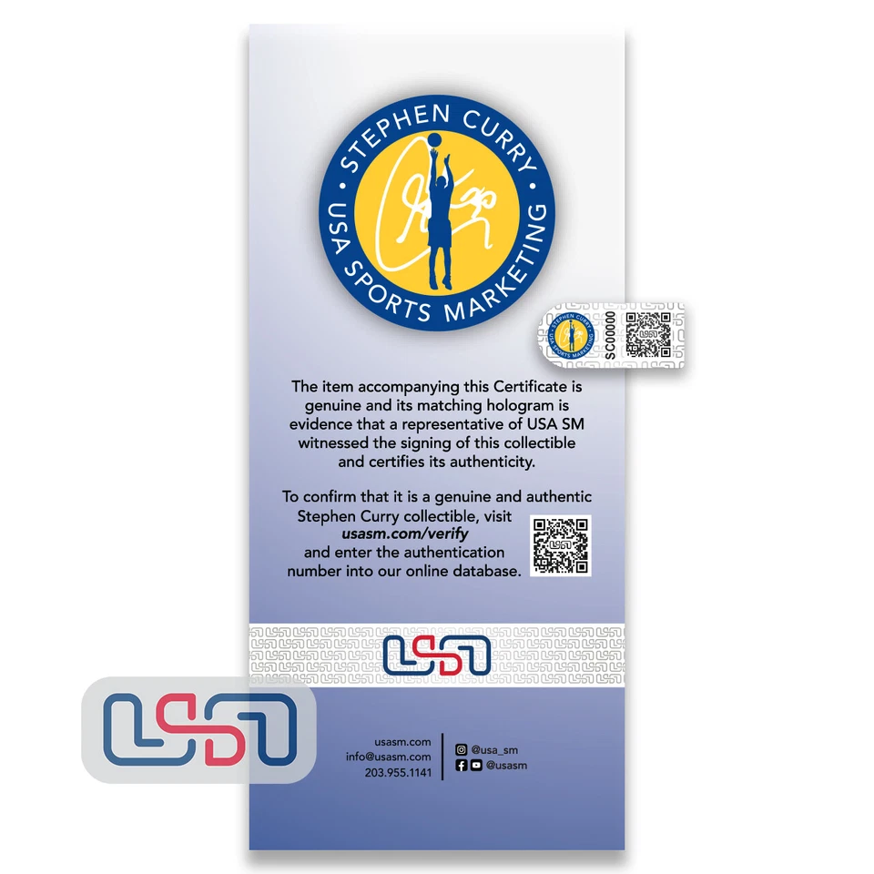 Baloncesto E/S de la NBA Wilson firmado por Stephen Curry Warriors EE. UU. SM BAS Foto 4 de 4