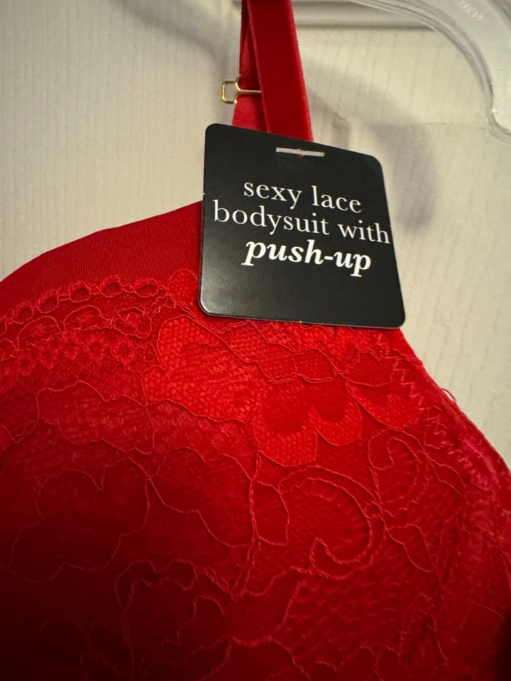 Rene Rofe Lencería Mujer Push-up Body con Ganchos en J 308829 Rojo NUEVO con ETIQUETAS Foto 3 de 4