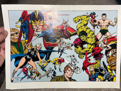 1978  The Defenders Poster Rare Vintage Pin-Up Jack Kirby 11x16