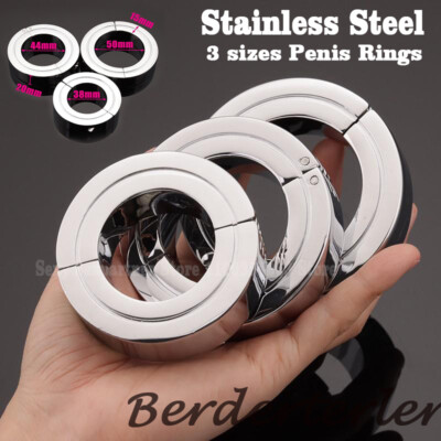 Stainless Steel Male Lock Ring Exercise Scrotum Weight Block Scrotal Restraint