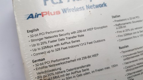 D-Link DWL-520+ Airplus Wireless LAN PCI Adapter 22 Mbps, IEEE 802.11b Win98, XP - Picture 3 of 4