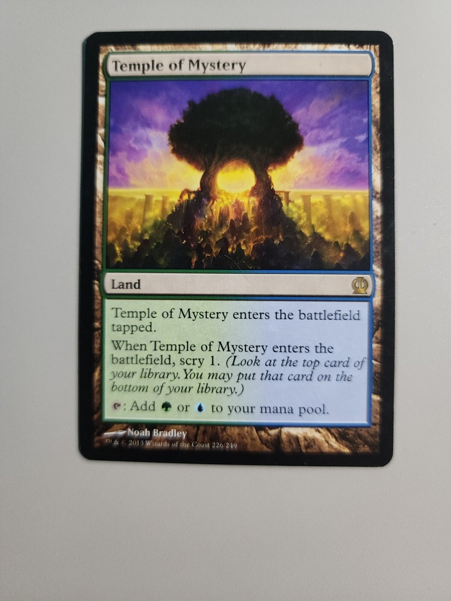 MtG Trading Card Game Theros Rare Temple of Mystery #226