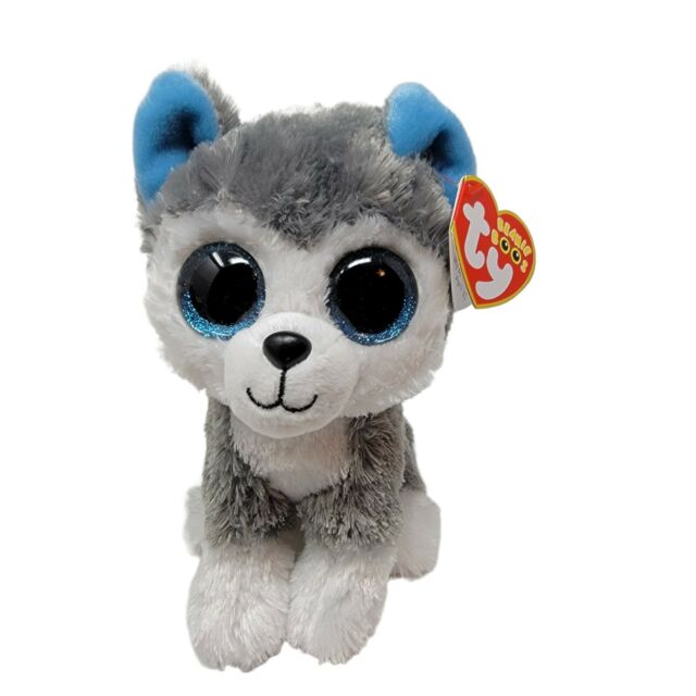 Ty Beanie Boos Slush The Siberian Husky Dog Plush Stuffed Animal Toy 6" NWT