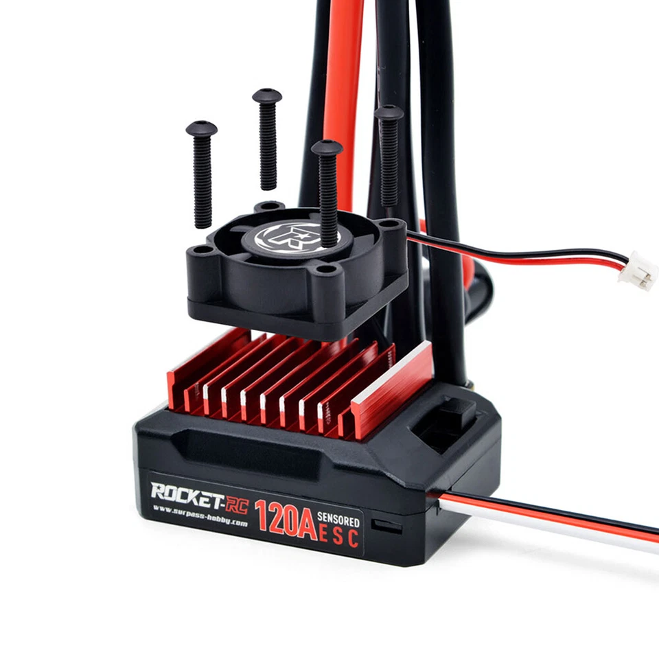 Rocket-RC Sensored Brushless 540 Motor 120A Brushless ESC Combo for 1/10 RC Car - Imagen 4 de 4