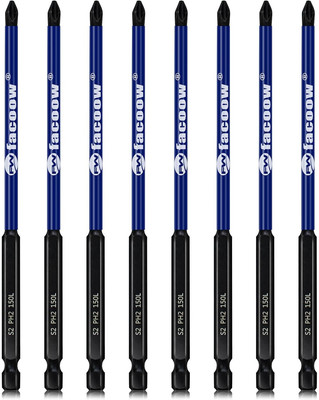 8 PCS #2 Impact Phillips Driver Bits, Magnetic PH2 Phillips Head Screwdriver Bit