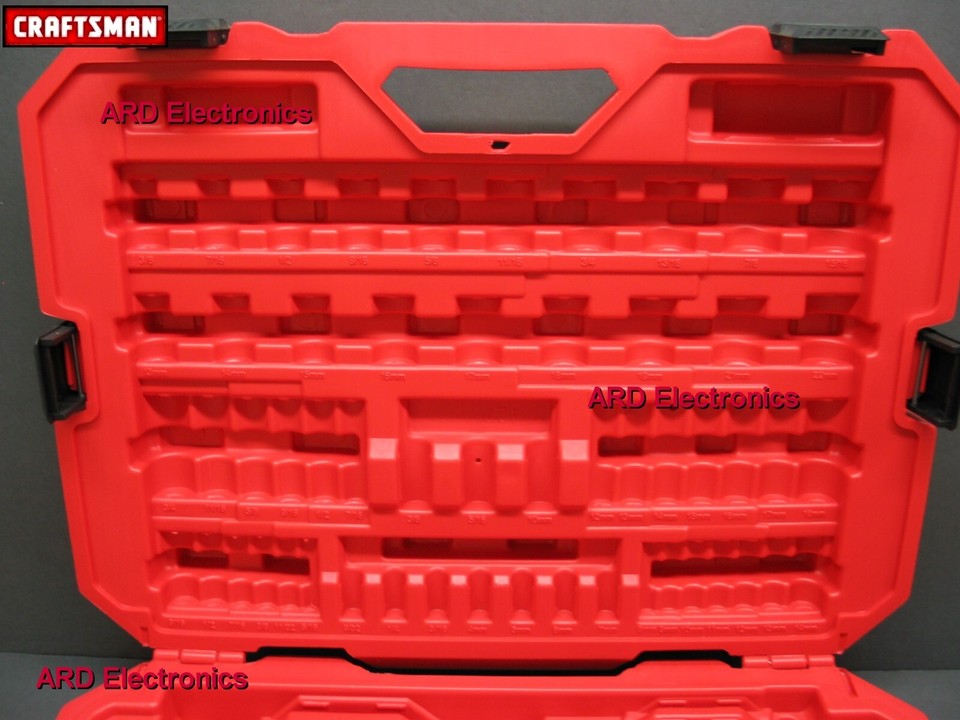 Craftsman Empty 159 pc Socket Case 1/2 3/8 1/4in Drive SAE Metric 230