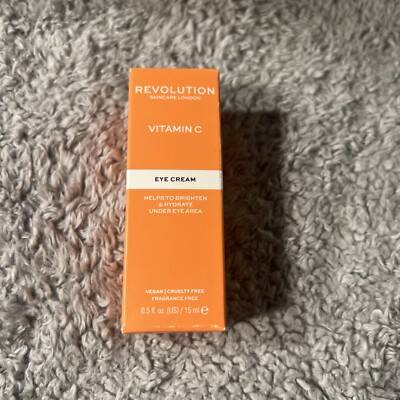 Revolution Skincare London Vitamin C Eye Cream 0.5 Oz Brightens & Hydrates