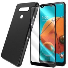 [Marco Negro] Funda Protectora de Pantalla HD Transparente Anticolisión para LG K51 LM-K500QM