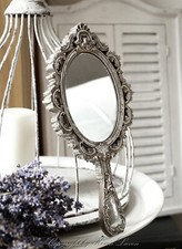 Handspiegel Deko Spiegel groß altsilber altgold Shabby Landhaus Vintage
