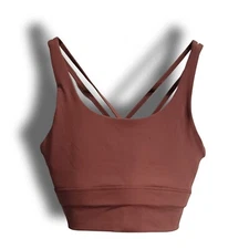 Nine Bull Criss Cross Strappy-Back Sports Bra Small Pink 