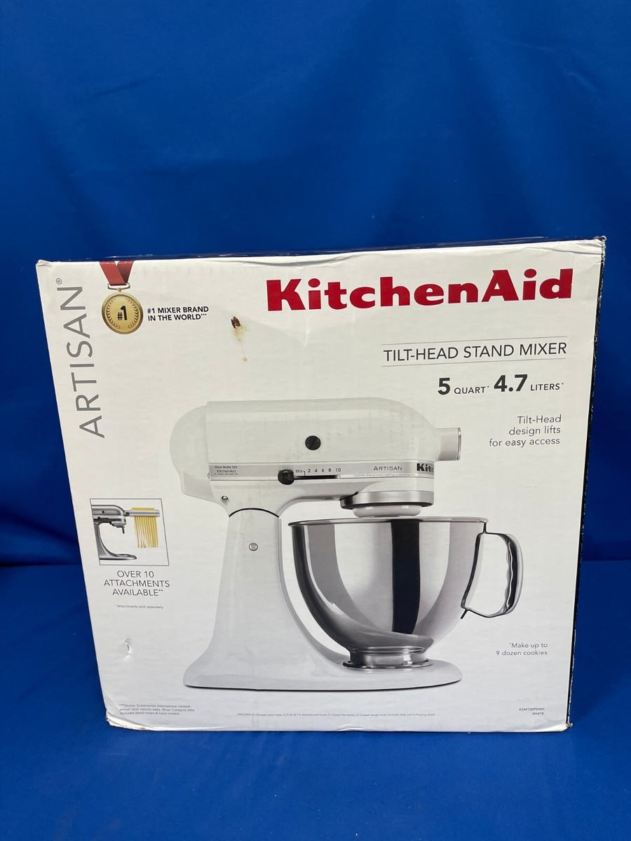 KitchenAid 5 Quart Artisan Stand Mixer KSM150PSWH - White | eBay