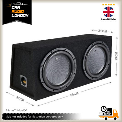 In Phase BX28S Doppel 8'' Versiegelt Subwoofer Gehäuse Auto Audio Box 18mm W