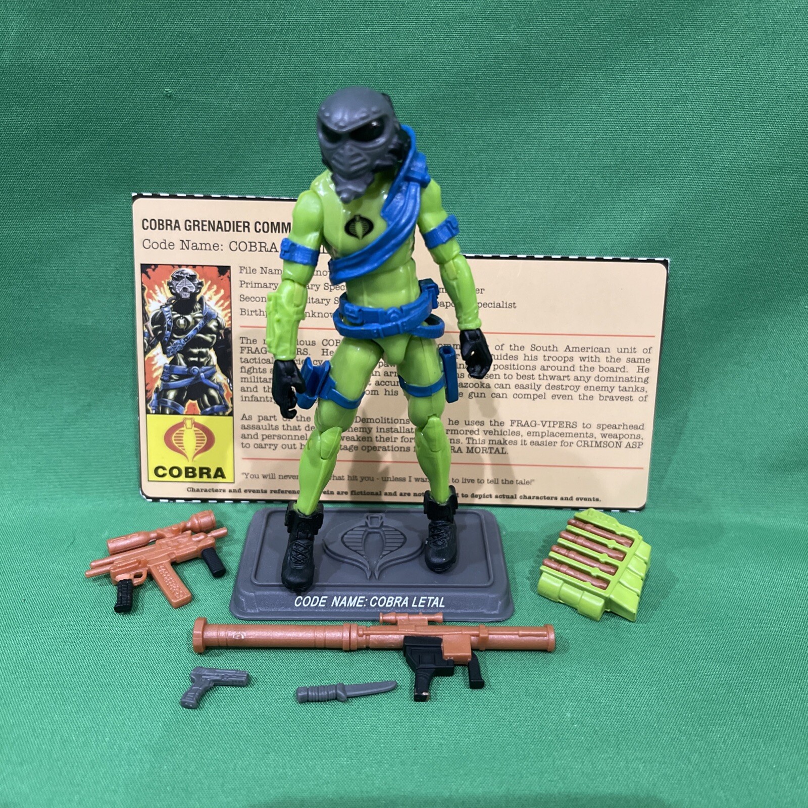 GI Joe Convention Con 2013 Club Exclusive Nocturnal Fire Cobra Letal Rare w file