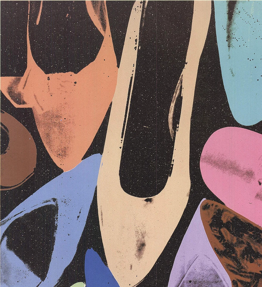 ANDY WARHOL Diamond Dust Zapatos 31.5" x 23.5" Póster 1999 Pop Art Multicolor Zapato Foto 3 de 4