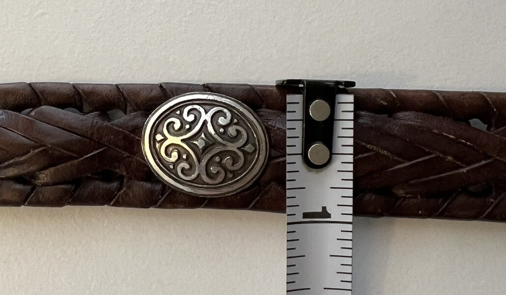 Vintage Fossil Leather Silver Concho Belt Sz M s-l400.jpg main image 4
