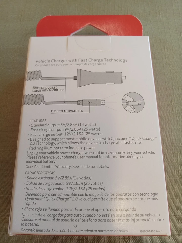 New Motorola PREMIUM Micro USB Charger Set for Home and Auto! FREE SHIPPING!! - image 2 of 4