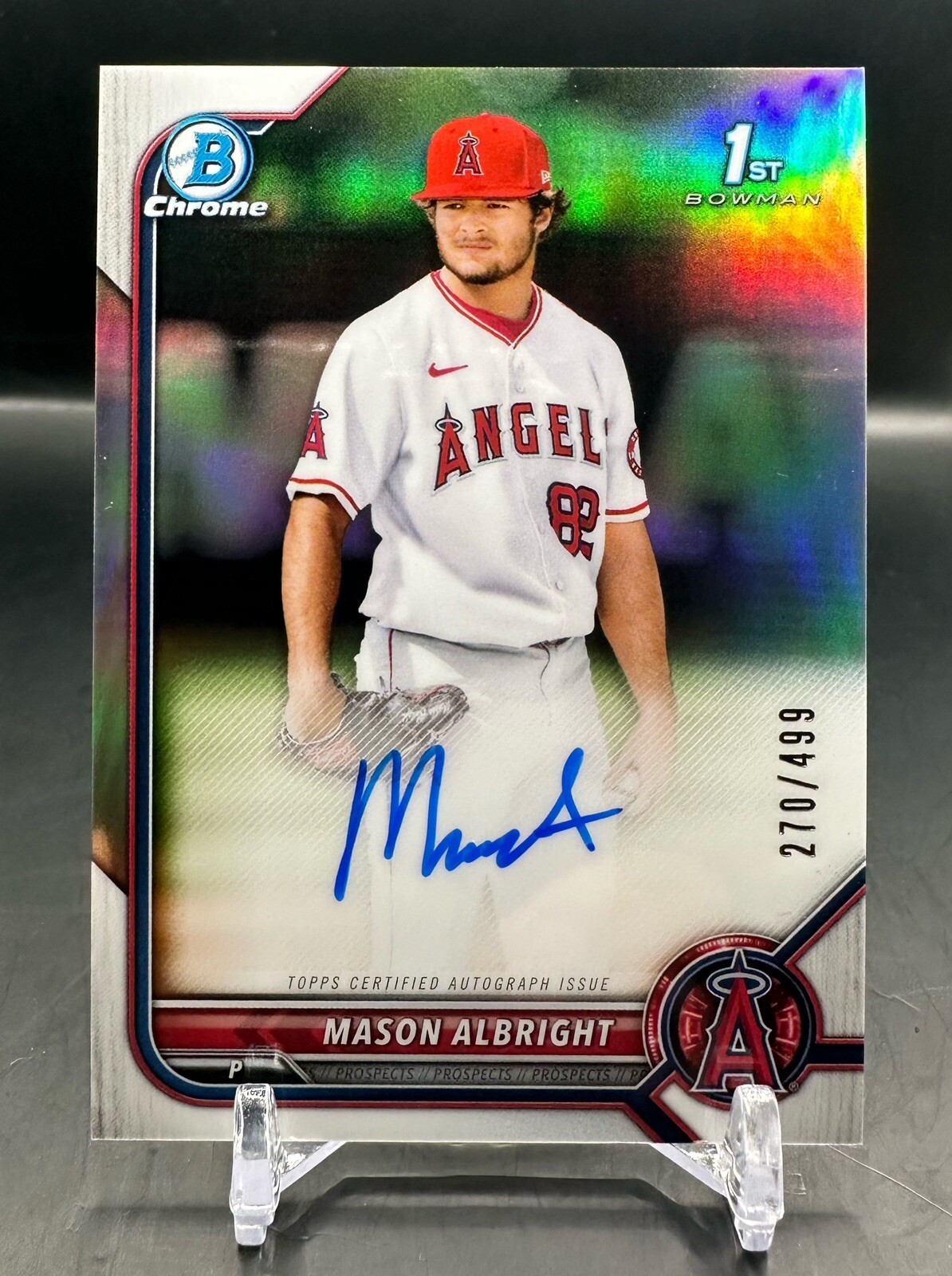 2022 Bowman Chrome Prospect Auto Refractor /499 Mason Albright #CPA-MA Auto
