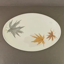 Iroquois China Harvest Time Ben Seibel Informal Maple Leaves 15" Serving Platter