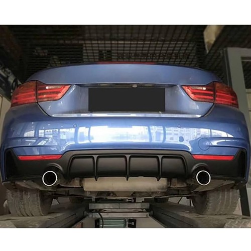 Rear Bumper Diffuser Gloss Black For 2014-2020 BMW F32 F33 F36 4 Series M Sport - Picture 11 of 12