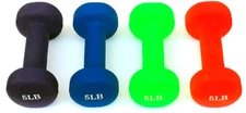 One Pair 5 LB Neoprene Coated Dumbbell Weights