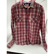Buffalo David Bitton Plaid Button Up Shirt Long Sleeve Casual Mens