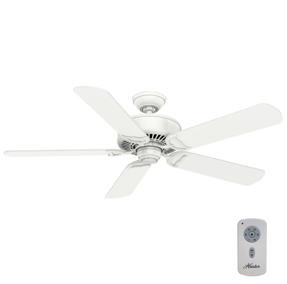 Casablanca 54" DC Motor Snow White Remote Ceiling Fan