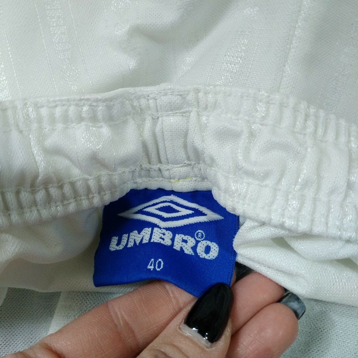 Short Umbro Vintage – Blanc – Taille S – Homme – Monogramme Foot