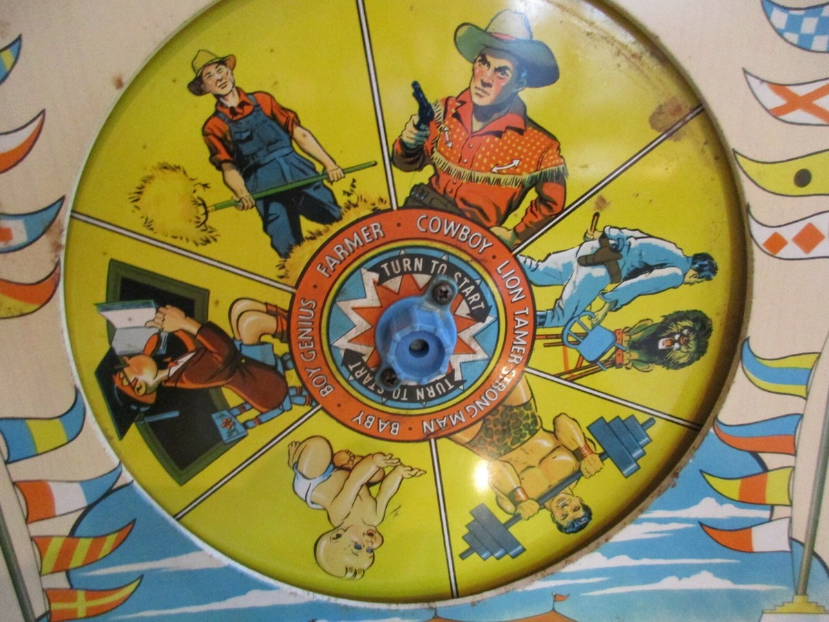 Vintage 1950's State Fair Strength Tester Pinball Machine Superior Toy Co.