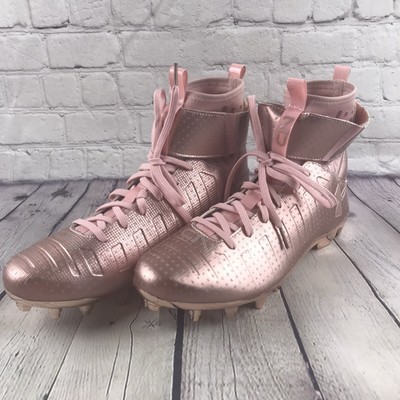 pink high top football cleats