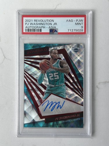 2021-22 Panini Revolution PJ Washington Auto Asia Autographs PSA 9