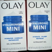 2 Olay Regenerist Fragrance-Free Hydrating Gel Hyaluronic  Peptide 24 0.5 oz