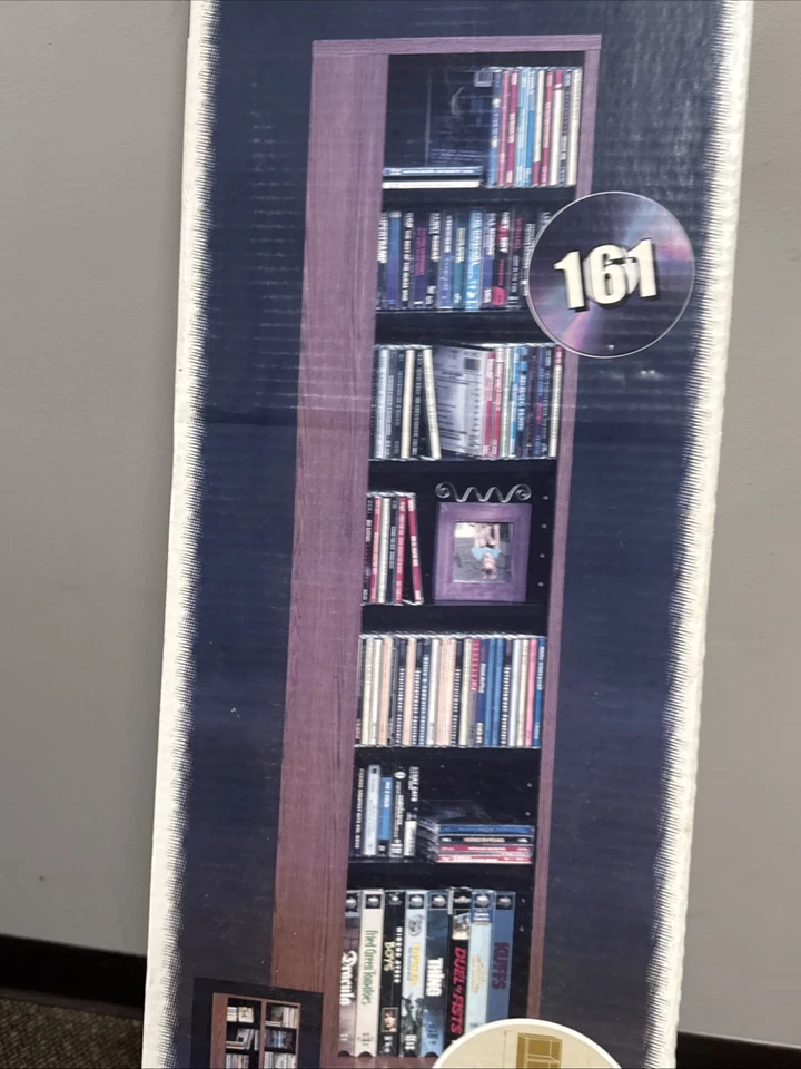 Torre organizadora de almacenamiento de medios de audio y video lijadora vintage VHS DVD CD NUEVA EN CAJA Foto 3 de 4