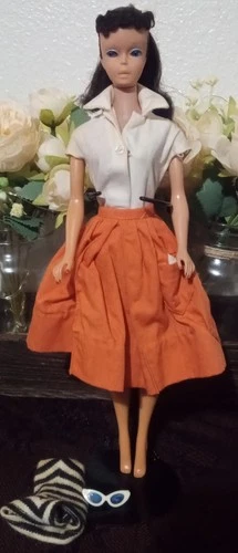 Vintage 1960's Burnett Ponytail Barbie w/ Extra Vintage Barbie Clothes-Needs TLC