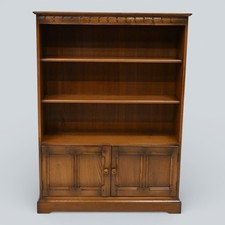 Ercol Wide Medium Bookcase 2 Shelves Cupboard Golden Dawn FREE UK Delivery*