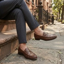 VTG 90s Cole Haan City 11.5 M Brown Leather Horsebit Loafers Italy Ivy Preppy