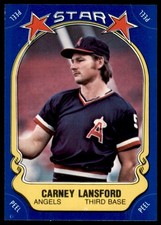 1981 Fleer Star Stickers #12 Carney Lansford Angels
