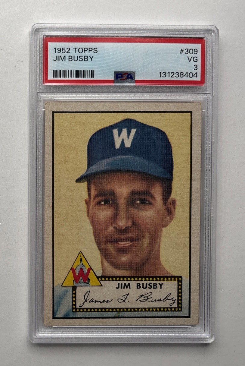 1952 Topps #309 Jim Busby PSA 3 VG
