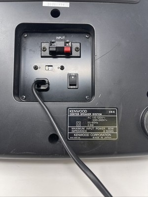 Kenwood CS-6 Powered Center Speaker System Black | eBay