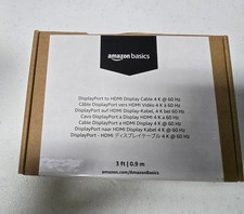 Amazon Basics 3ft, 0.9m DisplayPort To HDMI Display Cable 4k 60hz CG-13 
