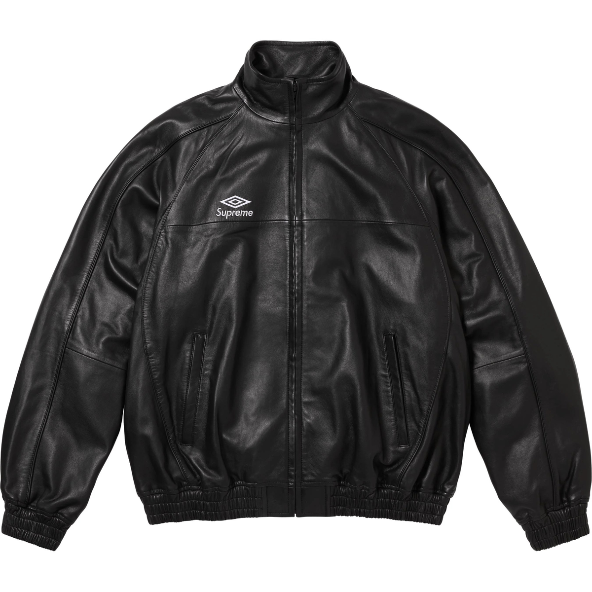 Supreme x Umbro Leather Track Jacket Black Navy Pink 3colors FW25