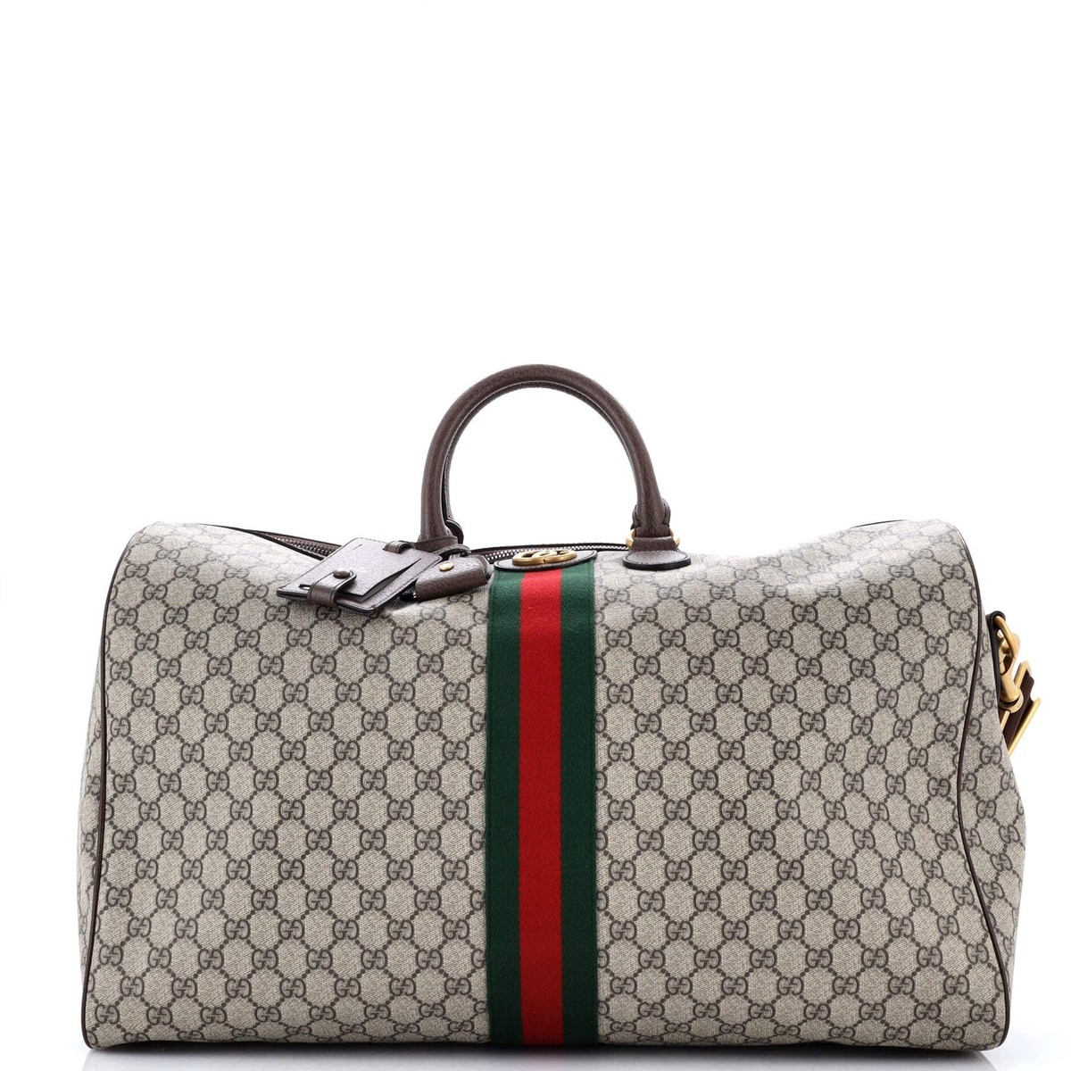 Gucci Ophidia Convertible Boston Bag GG Coated Canvas Large | eBay