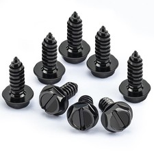 8PCS Stainless Steel License Plate Screws Rust-Proof Anti-Rattle Hardware Kit