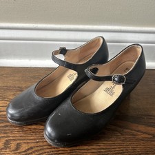 Women's Black Leather La Constancia Folklorico Dance Shoes Made in Mexico SZ 6